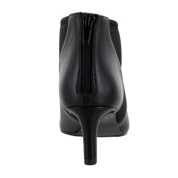 EASY STREET Womens Black Stretch Saint Pointed Toe Kitten Heel Booties 9W - Picture 4 of 9